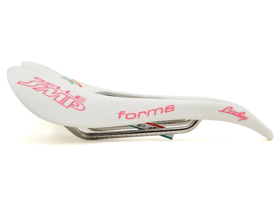 Selle SMP Forma Lady's Saddle (White/Pink) (AISI 304 Rails) (137mm)