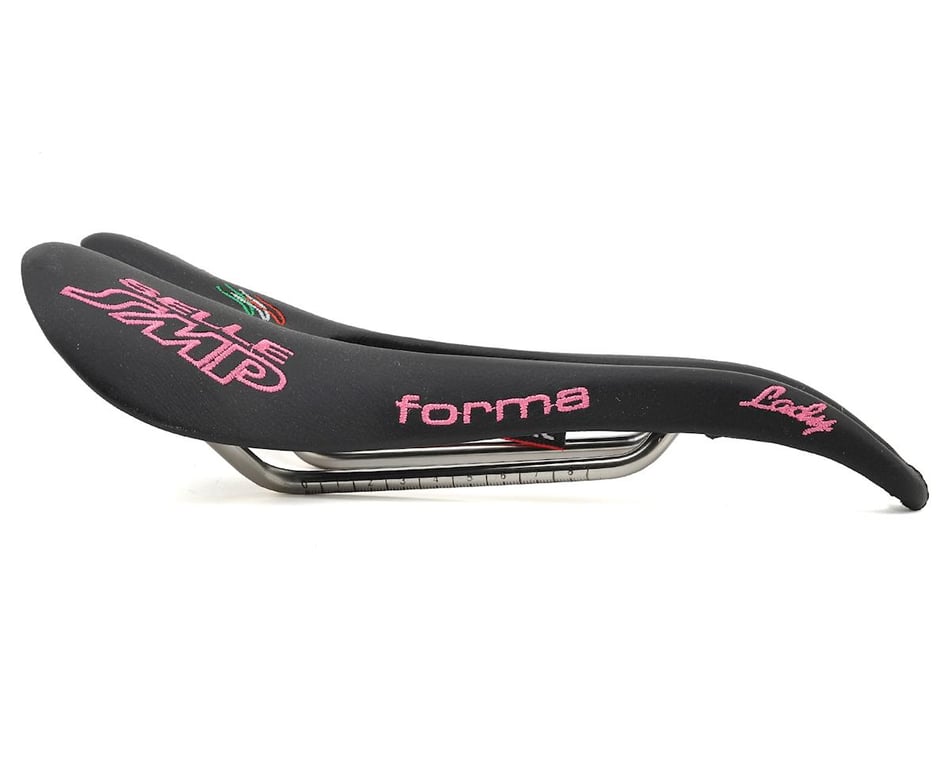 Selle SMP Forma Lady's Saddle (Black/Pink) (AISI 304 Rails) (137mm)