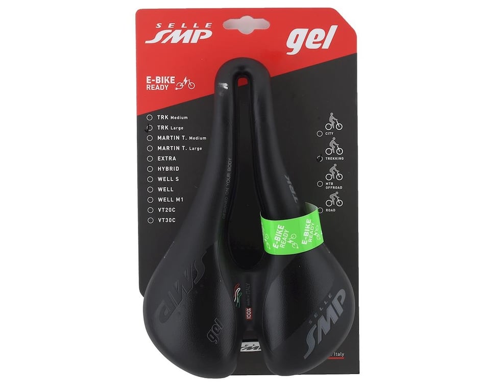 Selle SMP TRK Gel Saddle (Black) (FeC30 Rails) (L) (177mm