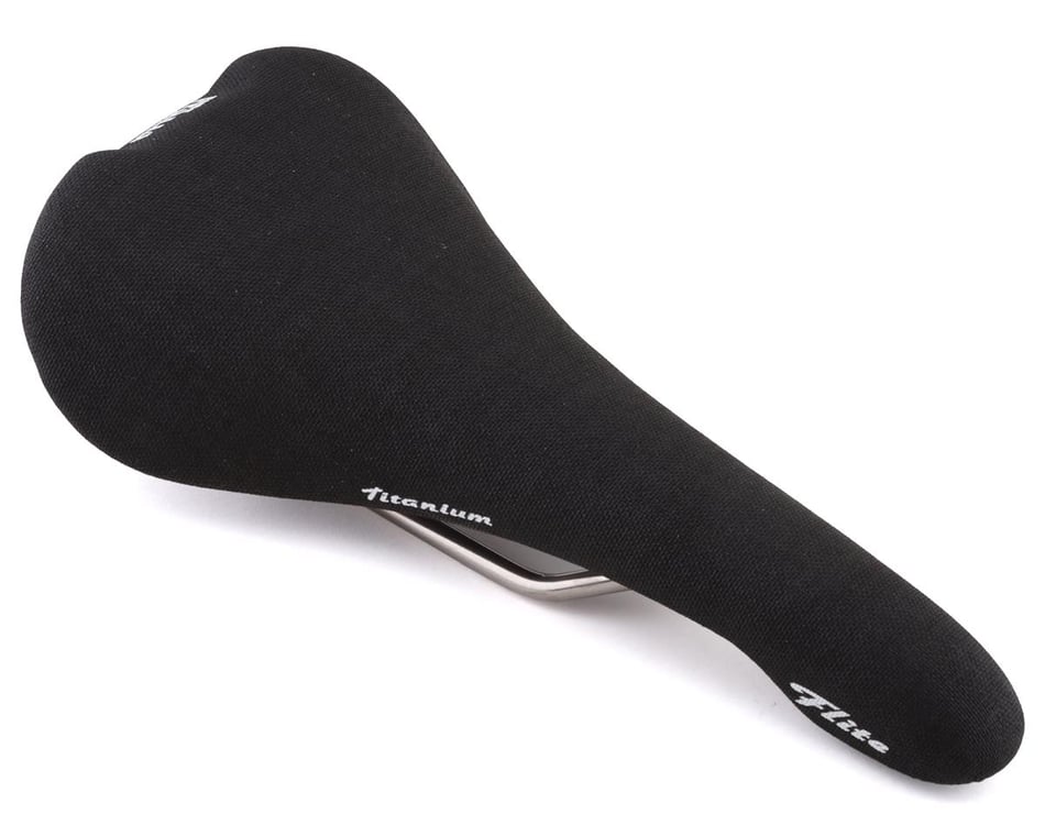 Selle Italia Flite 1990 Woven Saddle (Black) (Titanium Rails)