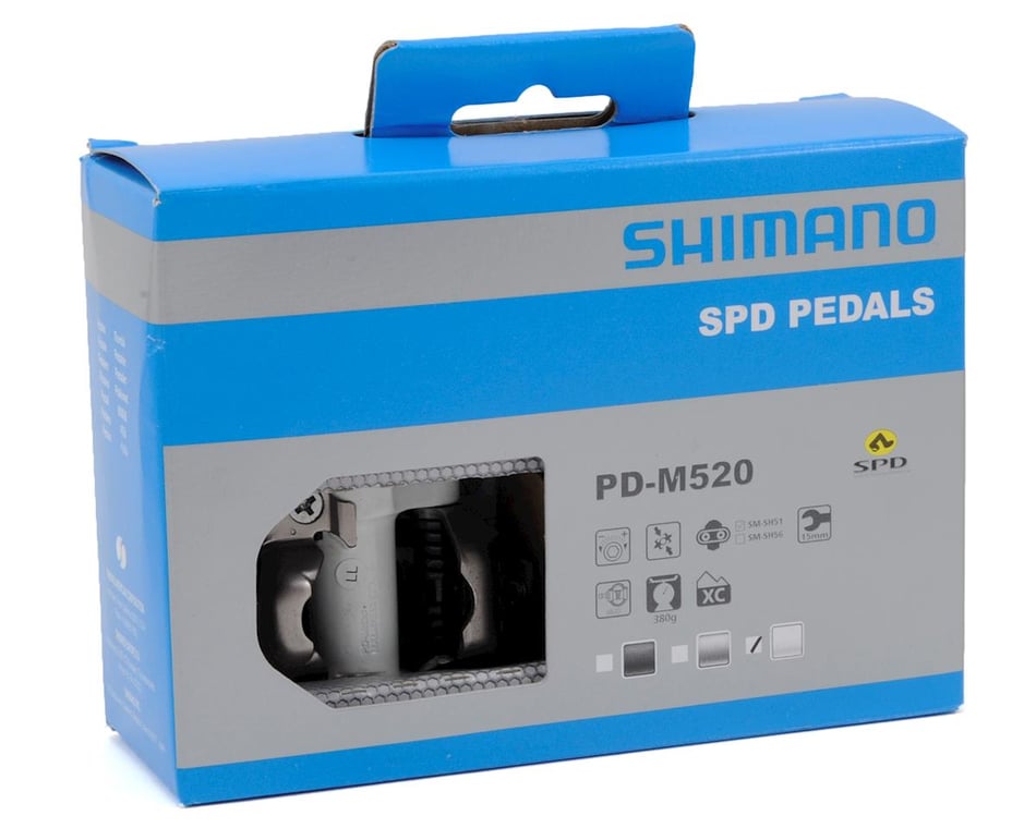 PDM520 PEDALES SHIMANO MTB PD-M520 NEGROS