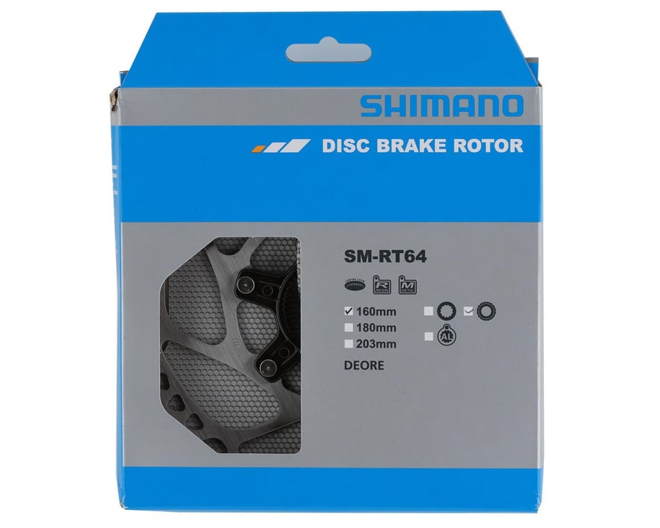 SHIMANO SM-RT64 CENTER LOCK ROTOR-160MM-6-with inner locking ring (wi