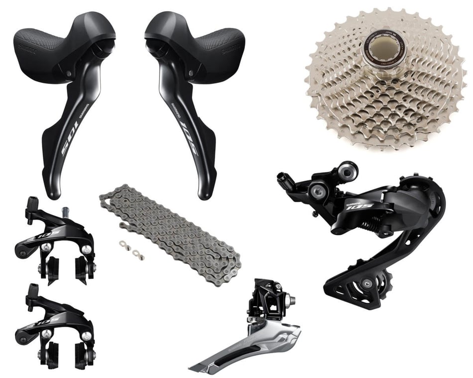 Shimano 105 R7000 Mechanical Road Groupset (Black) (2 x 11 Speed)  (Mechanical Brake)