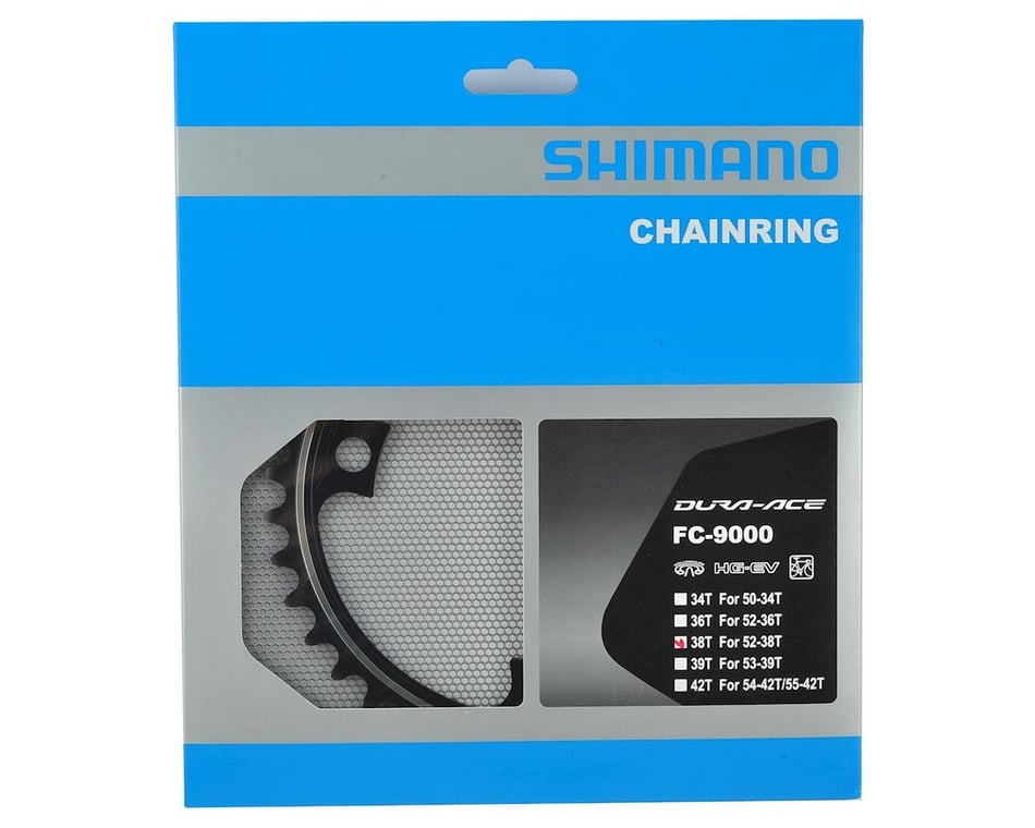 Shimano Dura-Ace FC-9000 Chainrings (Black/Silver) (2 x 11 Speed) (110mm  BCD) (Inner) (38T)