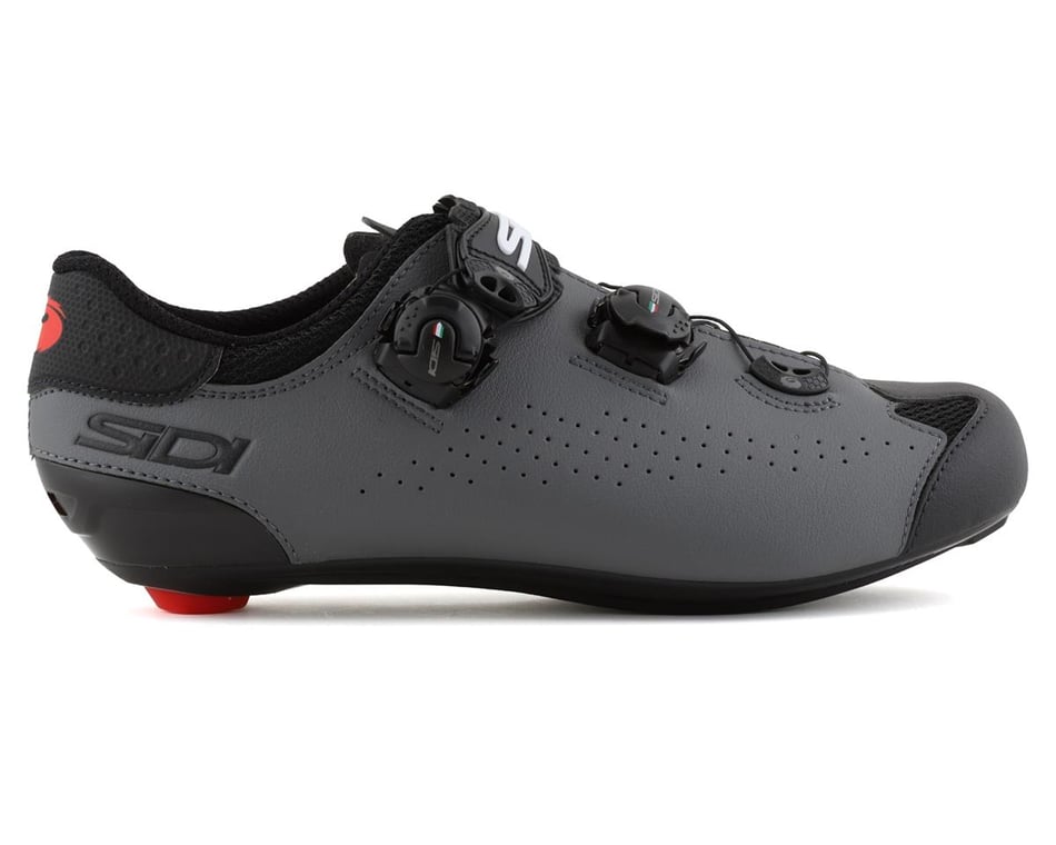 Sidi Genius 10 Mega Road Shoes (Black/Grey) (40) (Wide)