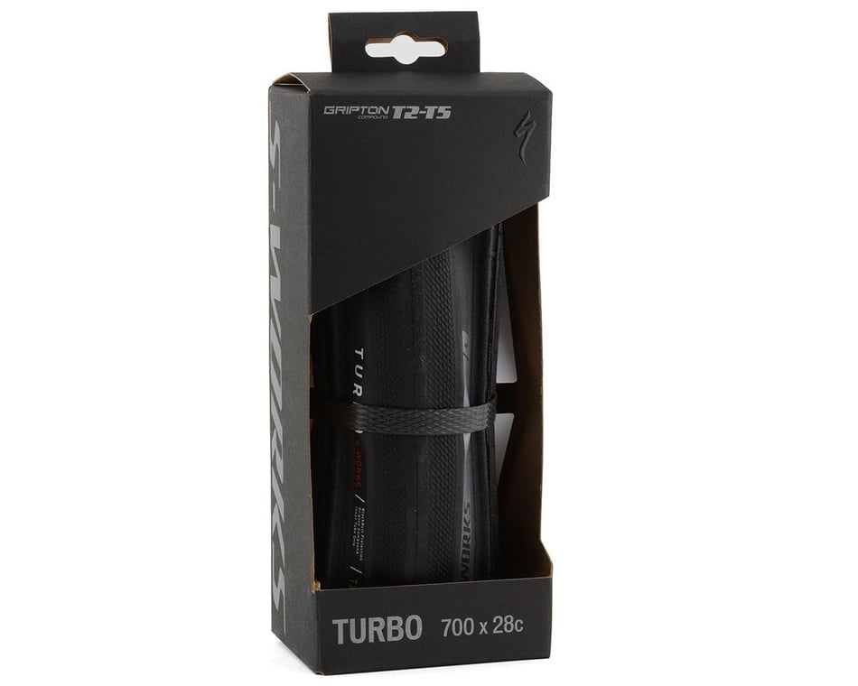 Specialized S-Works Turbo T2/T5 Road Tire (Black) (Tube Type) (700c) (28mm)  (Folding) (Gripton T2/T5)