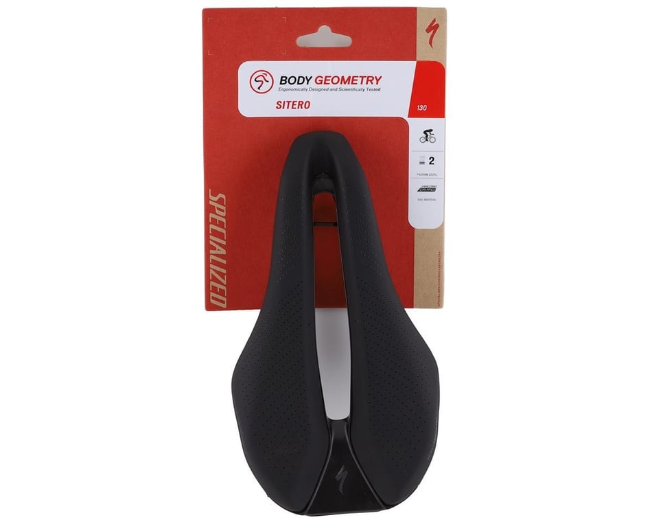 Specialized Sitero Saddle (Black) (Chromoly Rails) (130mm