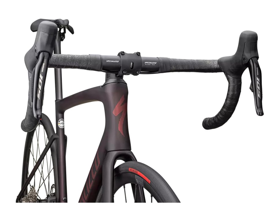 Specialized Tarmac SL7 Comp - Shimano 105 Di2 (54cm) (Satin Red Tint Over  Carbon/Red Sky) (9r)