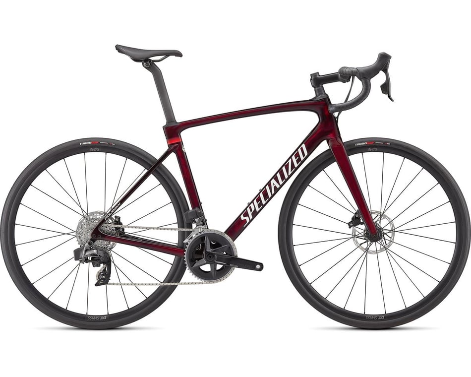 Specialized 2022 Roubaix Comp (Gloss Red Tint Carbon Metallic White Silver)  (SRAM Rival eTap AXS)