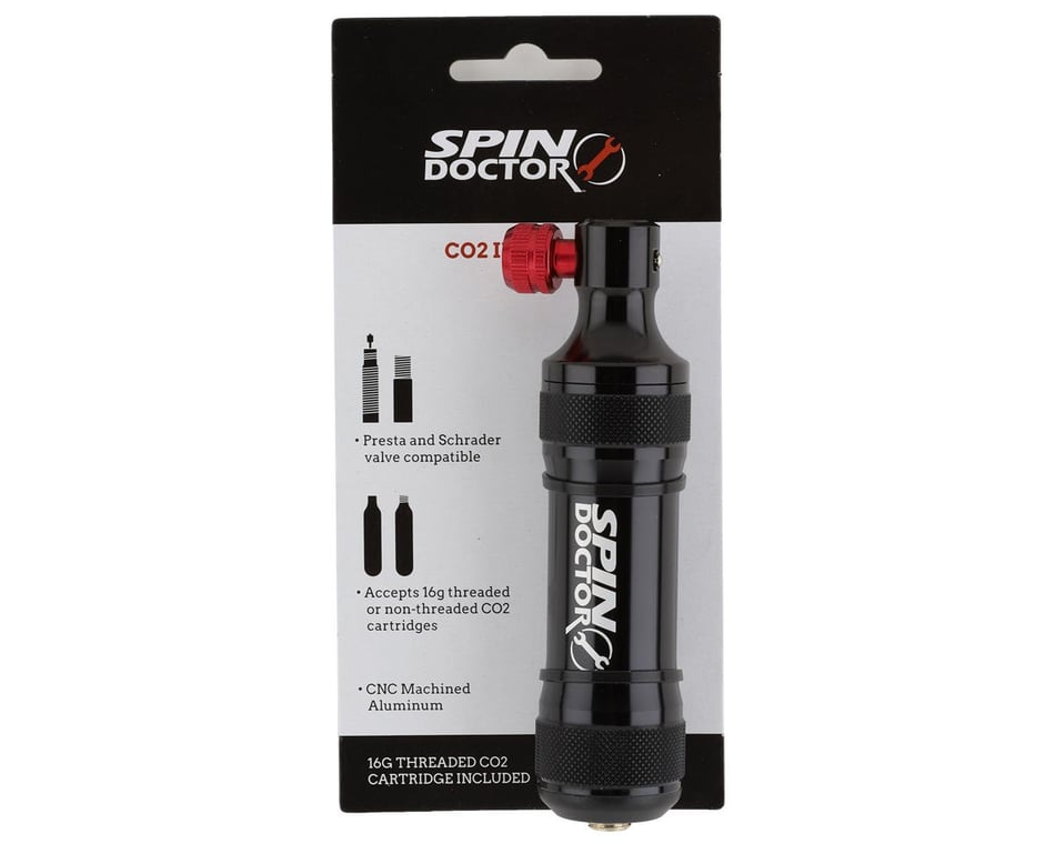 Spin Doctor QuickShot CO2 Inflator w/ 16g CO2 Cartridge (Black)  Performance Bicycle