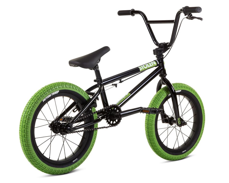 Stolen 2022 Agent 16" Bike (16.25" Toptube) (Black/Neon Green) - Performance Bicycle