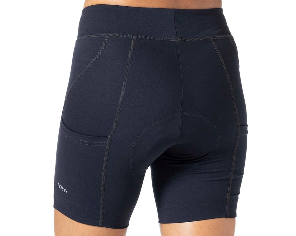 Skims Womens Performance High Waisted Bike Shorts Compression Onyx