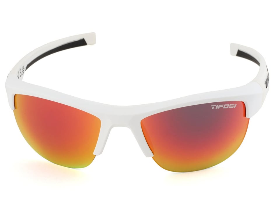 White sunglasses with top red lenses