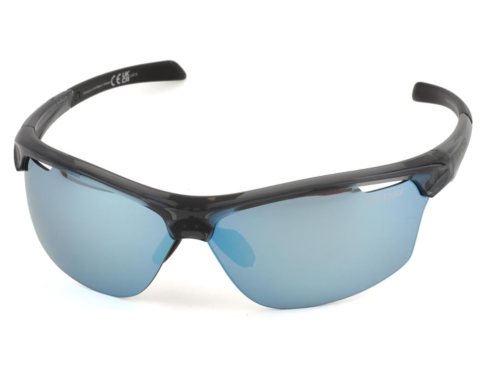 Tifosi Intense Sunglasses (Crystal Smoke) (Smoke Bright Blue Lens)
