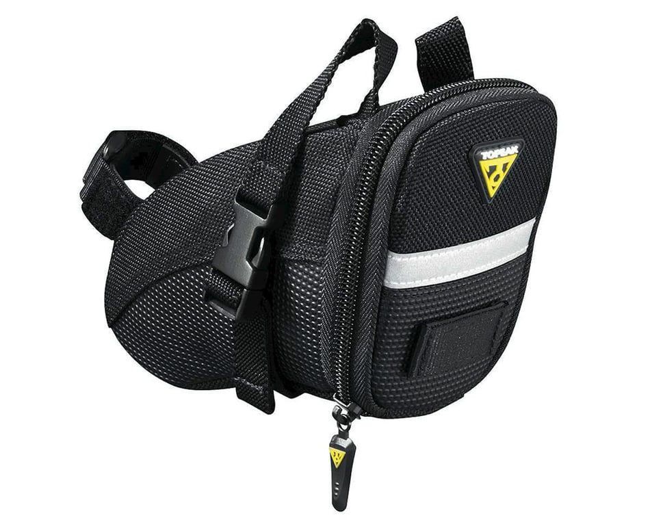 Set of Black Cordura Saddle Bags with Studs & Reflective Safety Tape 