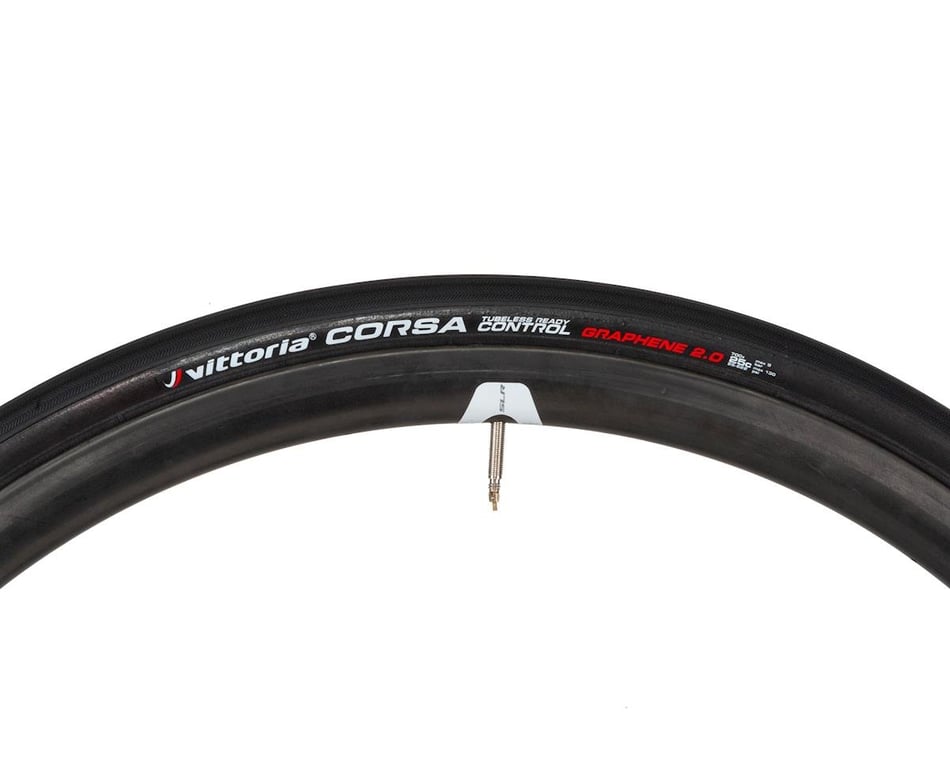Vittoria Corsa Control TLR Tubeless Road Tire (Black) (700c / 622 ISO)  (25mm) (Folding) (G2.0)