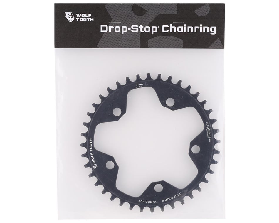 Wolf Tooth Components Gravel/CX/Road Chainring (Black) (Drop-Stop