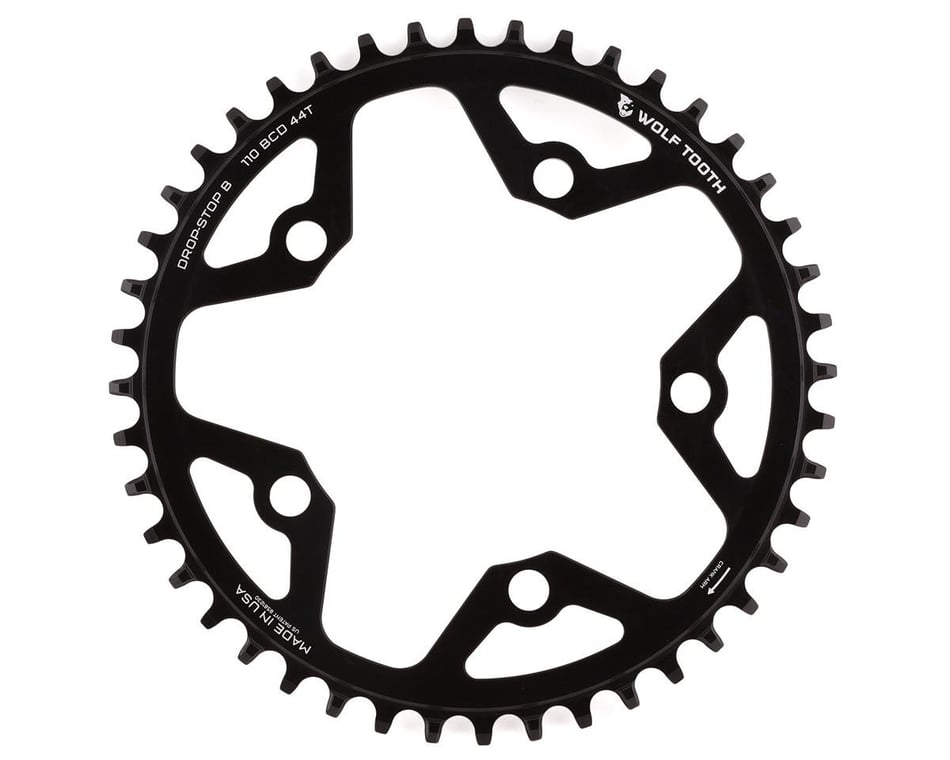 Wolf Tooth Components Gravel/CX/Road Chainring (Black) (Drop-Stop