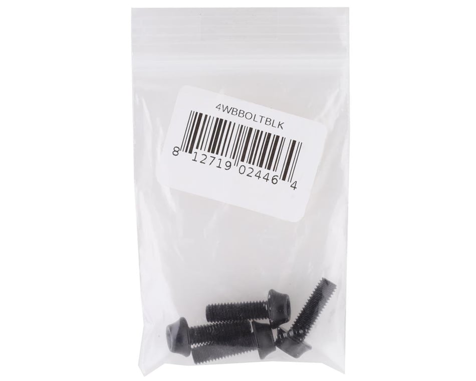 New Black Aluminium M5x15mm Bottle Cage Bolts Pack of 4 Bolts 