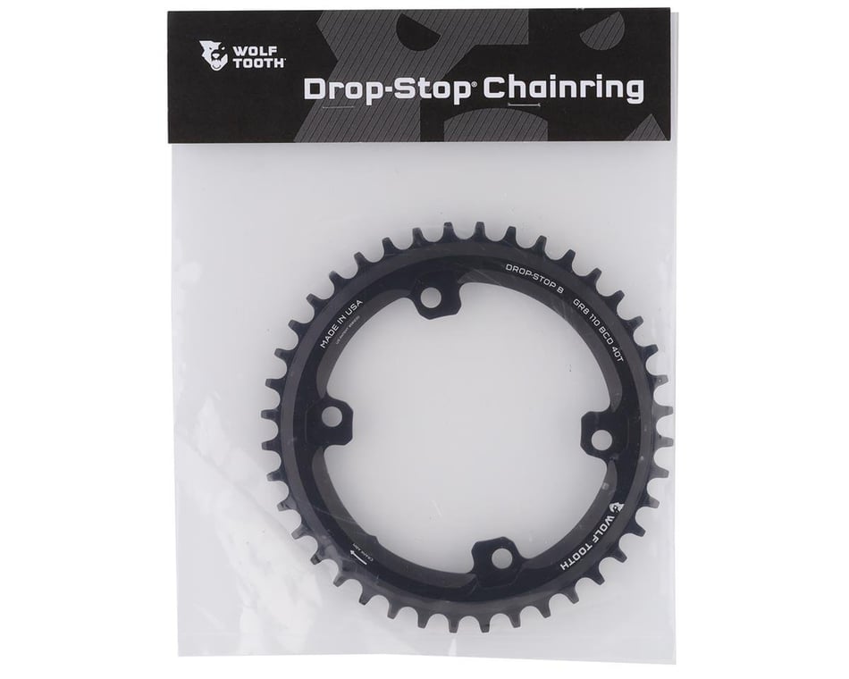 Wolf Tooth Components Shimano GRX Chainring (Black) (Drop-Stop B) (Single)  (40T) (110mm Asym. BCD)
