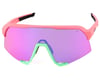 100% S3 Sunglasses (Matte Washed Out Neon Pink) (Purple Multilayer Mirror Lens)