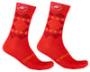 Castelli Rombo 18 Socks (Fiery Red/Bordeaux/Orange) (S/M)
