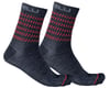 Castelli Go 15 Socks (Savile Blue/Red) (2XL)