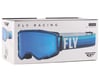 Image 3 for Fly Racing Zone Goggles (Black/Blue) (Sky Blue Mirror/Smoke Lens)