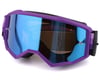 Fly Racing Zone Goggles (Purple/Black) (Sky Blue Mirror/Smoke Lens)