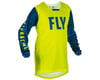Fly Racing Youth Kinetic Wave Jersey (Hi-Vis/Blue) (Youth M)