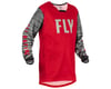 Image 1 for Fly Racing Youth Kinetic Wave Jersey (Red/Grey) (Youth M)