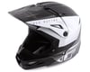 Fly Racing Kinetic Straight Edge Helmet (Black/White) (L)
