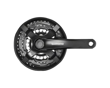 Catastrofe Giet hoed Shimano Tourney FC-TY501 Crankset (Black) (3 x 6/7/8 Speed) (Square Taper)  (170mm) (48/38/28T) - Performance Bicycle