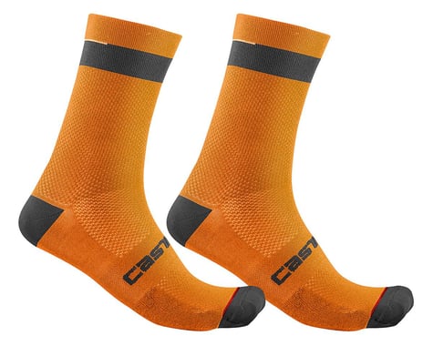 Castelli Alpha 18 Socks (Brilliant Orange/Black) (L/XL)