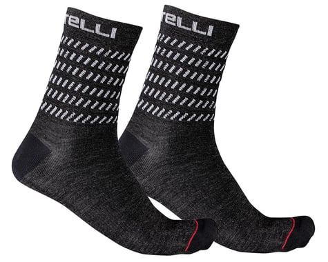 Castelli Go 15 Socks (Dark Grey/White) (2XL)