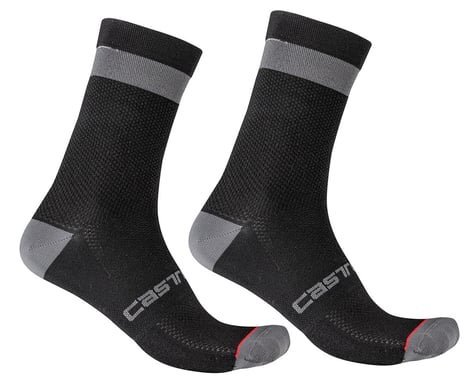 Castelli Women's Alpha 15 Socks (Black/Dark Grey) (L/XL)