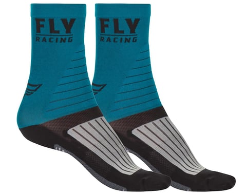 Fly Racing Factory Rider Socks (Blue/Black/Grey) (S/M)