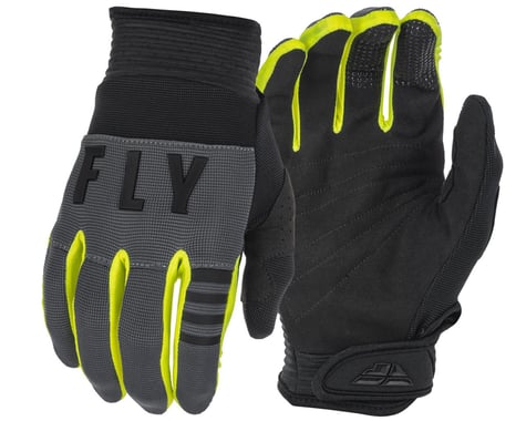 Fly Racing Youth F-16 Gloves (Grey/Black/Hi-Vis) (Youth L)