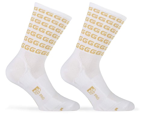 Giordana FR-C Tall "G" Socks (White/Gold) (S)