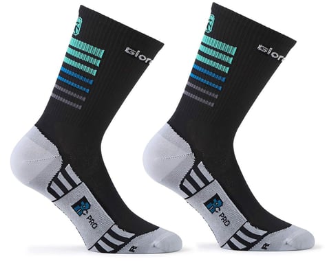 Giordana FR-C Tall Stripes Socks (Black/Sea Green) (M)