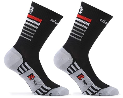 Giordana FR-C Tall Stripes Socks (Black/Red/White) (L)