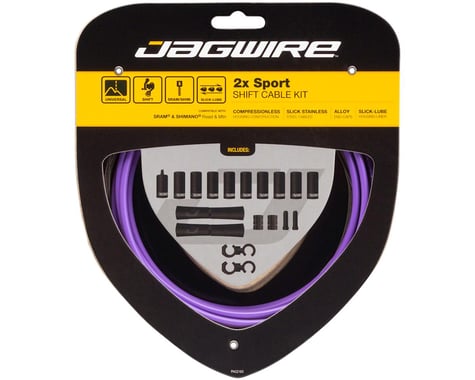 Jagwire 2x Sport Shift Cable Kit (Purple) (Shimano/SRAM) (1.1mm) (1500/2300mm)