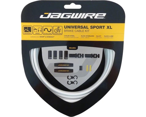 Jagwire Universal XL Sport Brake Cable Kit (White) (Stainless) (Road & Mountain) (1.5mm) (2000/2500mm)