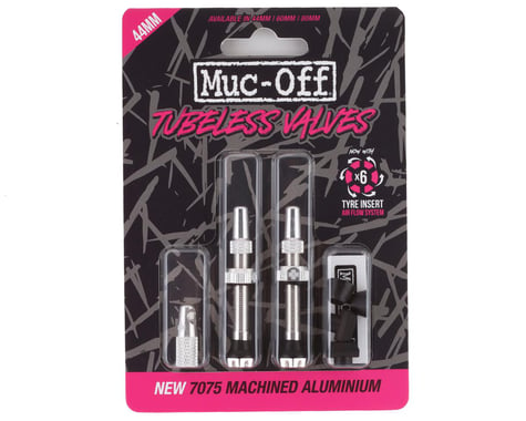Muc-Off V2 Tubeless Presta Valves (Silver) (Pair) (44mm)