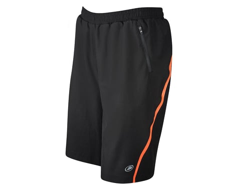 Performance Sport Shorts with Liner (Black/Orange)