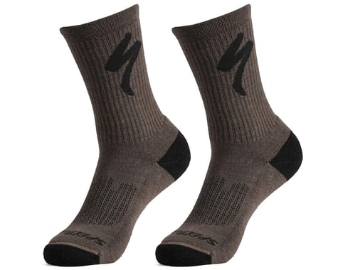 Specialized Merino Midweight Tall Logo Socks (Smoke) (XL)