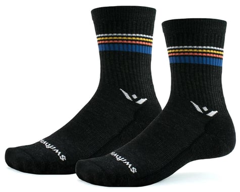 Swiftwick Pursuit Hike Six Lightweight Socks (Sunset Stripe) (M)