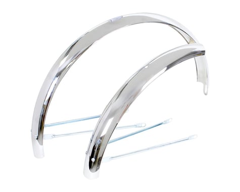 Wald Middleweight Metal Fenders (Chrome) (24")