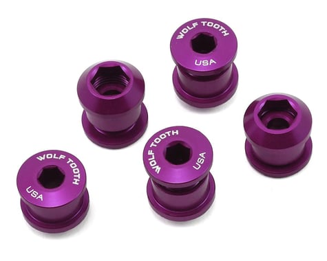 Wolf Tooth Components Dual Hex Fitting Chainring Bolts (Purple) (6mm) (5-Pack)