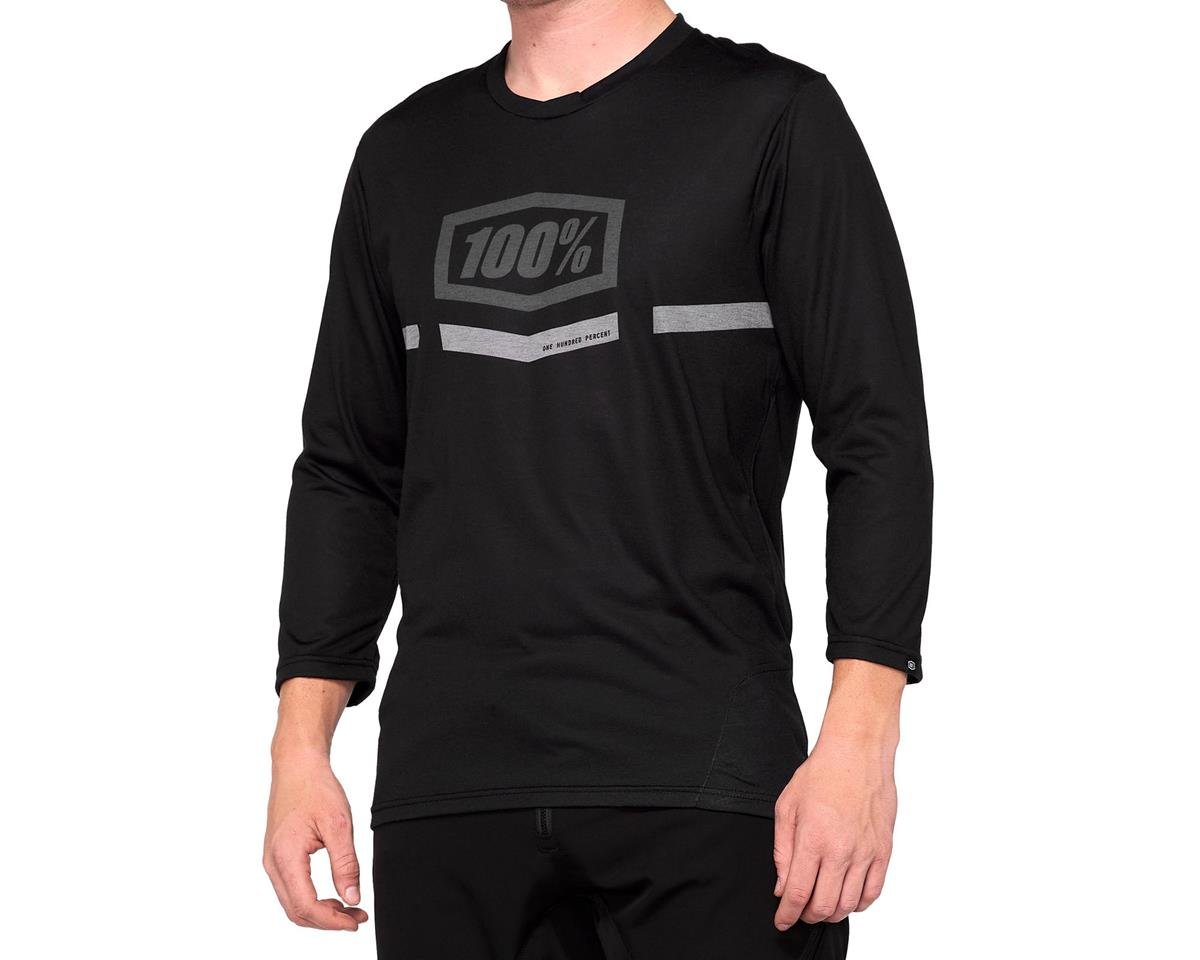 100% Airmatic 3/4 Sleeve Jersey (Black) (S) - 41313-001-10